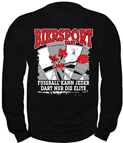 Spaß Kostet Männer und Herren Sweatshirt Dart Biersport (mit Rückendruck) Größe S - 4XL