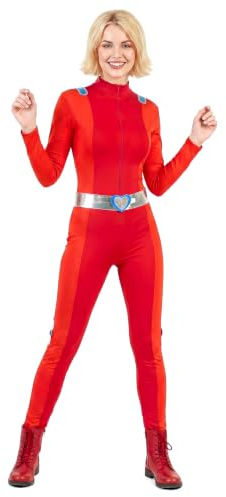 DEGUISE TOI - Déguisement Totally Spies rouge Clover femme - Combinaison - Ceinture - S - Rouge - Déguisements adultes - 100% Polyester - Lavage à la main - Carnaval
