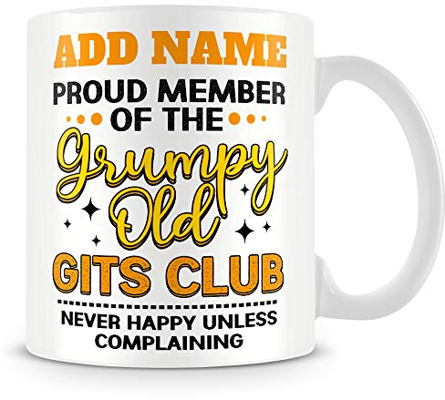 MUGGZ Funny Birthday Mug – Grumpy Old GITS Club – Personalised Gift