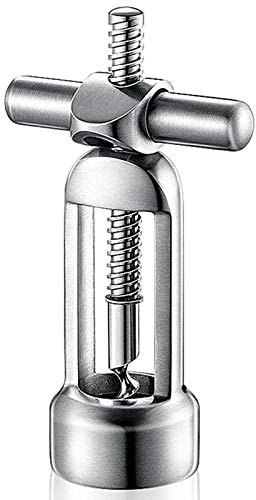 YSYPET - Cavatappi in acciaio inox vintage per bottiglie di vino rosso e utensili da cucina (argento) 14 x 7 cm.