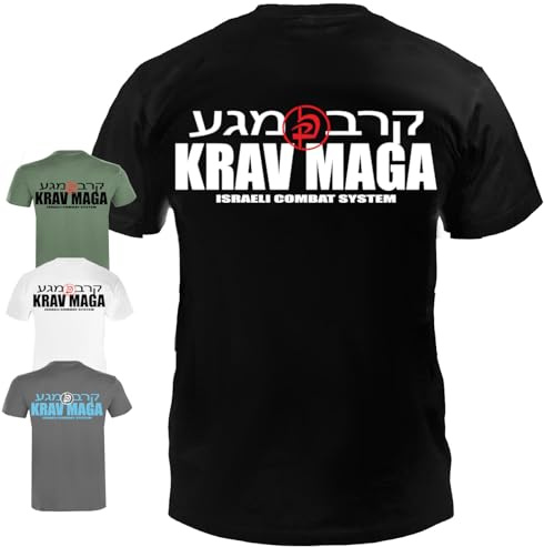 Dynamix Athletics T-Shirt Krav MAGA Combat - Kampfsport Israel Selbstverteidigung Shirt für Sport und Freizeit mit Krav-MAGA Aufdruck
