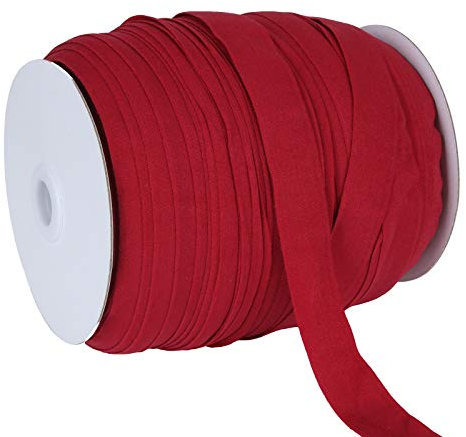 ZOEYES Schrägband, 1,9 cm (3/4 Zoll), 100 Meter lang, zum Nähen, Nähen, Binden, Säumen, Paspelieren, Quilten, Rot