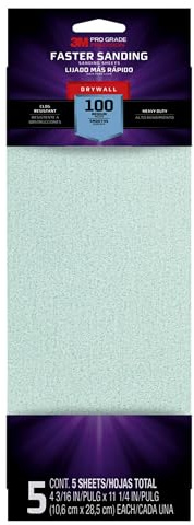 Pro Grade Precision Sandpaper Advanced Sanding Sheets, Wet or Dry Sandpaper for Wood, Drywall, and Metal, Heavy Duty Sandpaper (100 Grit, Pack of 1)