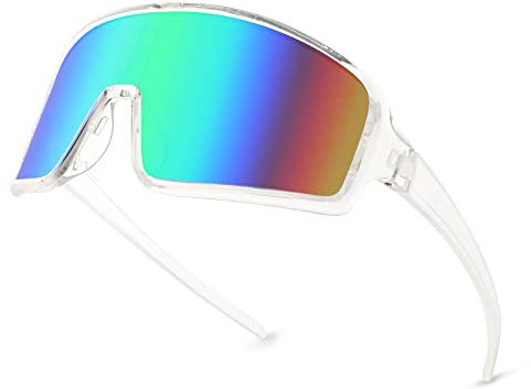 WANWAN Herren-Sonnenbrille mit großem Rahmen, modisch, Radfahren, Sport, Laufen, Fahren, Angeln, Trekking