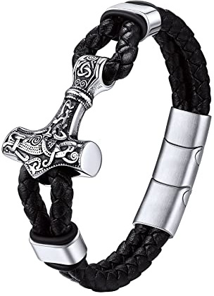 Bestyle personalisiertes Lederarmband Herren mit Magnet Verschluss Leder Armschmuck Accessoire
