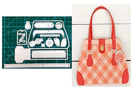 Qoiseys Handtasche Metall Stanzschablone Die Stanzen Basteln Prägeschablone, Stanzungen für DIY Scrapbooking Fotoalbum Dekoratives Papier Basteln Prägeschablone