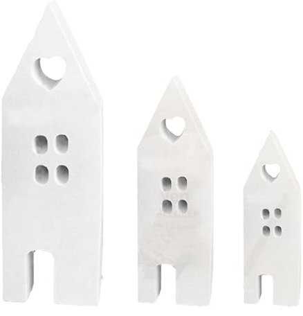 Silikonformen Gießformen Häuser, Silikonform Haus mit Fenster, 3D Silikonformen Gießform Haus Kerzenformen Epoxidharz für Urlaub Süßigkeiten/Kuchen/Kekse/Handgemachte Seife/Schokolade/Gelee (3 Stück)