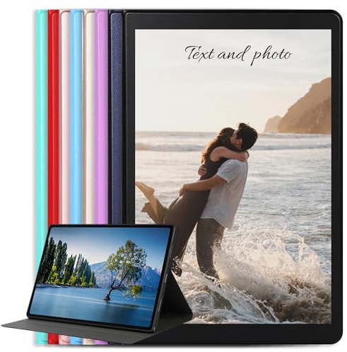 Sunrive Personalisierte hülle kompatibel mit iPad Air 13 (M3/M2 2025/2024),Buch-Flip Hüllen mit Flexibel Weiche TPU Rückseite Abdeckung,Etui mit Eigenem Foto Name Bild Text