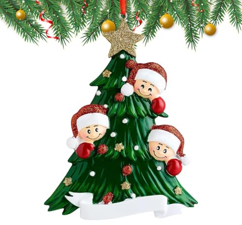 Adornos de resina para árboles de Navidad,Adornos con forma de árbol de Navidad - Decoraciones de ambiente festivo con lindo diseño de estatuillas | Colgante de árbol de Navidad, colgante de decoració