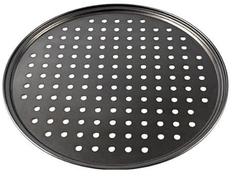 DUANSIYU Plato Pizza Bandejas antiadherentes for Pizza, Bandeja for Hornear con Agujeros, Plato Hondo Redondo, Molde Bakewave, Herramientas de Cocina for el hogar Plato Pizza Horno(28cm with Holes)