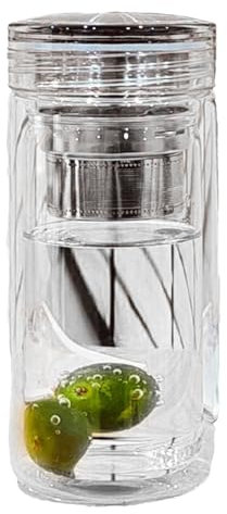 Genérico Taza De Té Con Tapa | Vaso Infusor Transparente | Taza Transparente Antiderrames Para Café, Viajes, Familia, Amigos Y Reuniones