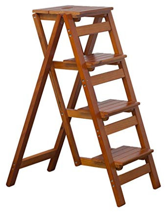 Trittleiter aus Holz, faltbar, für Haus, Badezimmer, Balkon, Aufbewahrung, Blumenständer aus Massivholz (verschiedene
