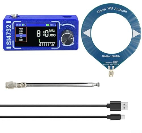 Mini SI4732 Vollbandradio, UKW/AM Taschenradio, für LW, für MW, für SW (15-0kHz - 30MHz), für UKW (64-10-8Mhz), Radios mit Loop-Antenne (blau)