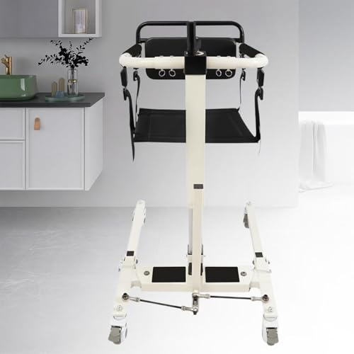 MhWrughts Letto elevatore Portatile per Auto, Sedia da trasferimento per Anziani, Sedia a rotelle in Acciaio per Il trasferimento dei pazienti, Cinghie Regolabili, con Due Tipi di Cuscini