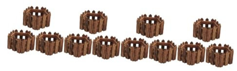 Toyvian Macetas De Madera Vintage para Plantas Suculentas De Tiestos Decorativos para Interior Y Exterior para Jardín 3 Piezas X 4