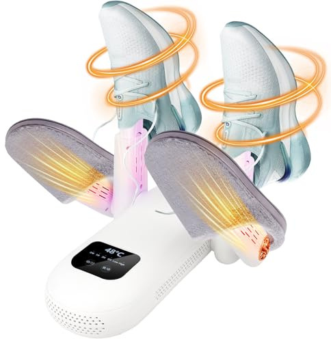 LYPPUL Electric Shoe Dryer, 2 Pairs, Foot Warmers, Shoe Heating, Shoe Warmer with Double Stand, Shoes Boot Dryer with Timer for Shoes, Gloves, Hats, Socks, Ski Boots, Quick Drying
