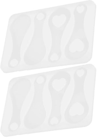ifundom Moule à Jetons de Chariot en Silicone Solide Lot de 2 Pièces Moule Soi-Même pour Porte-Clés Effet Miroir Brillant pour Créations Personnalisées et Décoration DIY