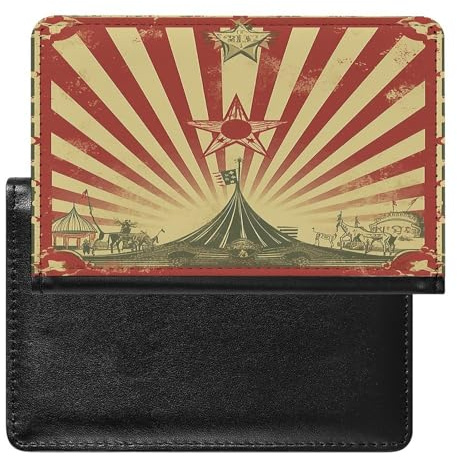 Vintage Circus Sfondo Passaporto Titolare Della Copertura Della Copertura Del Raccoglitore Della Cassa Dell'unità di elaborazione Del Raccoglitore