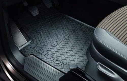 Volkswagen original gummi golvmattor set VW Amarok 4 delar fram + bak svart dubbelkabin 2H1061500A 82 V