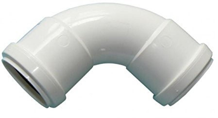 FLOPLAST 40mm White Pushfit Waste Pipe Bend - Bag of 2