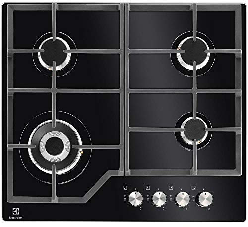 Electrolux EGM6343YAK piano cottura Nero Da incasso Gas 4 Fornello(i)