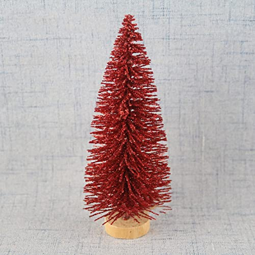 Material PVC Árbol de Navidad Artificial Acebo Natural,soporte metálico árbol navideño de pvc abeto decoración,10 piezas de mini adornos de árbol de Navidad para decorar el pequeño árbol de Navid