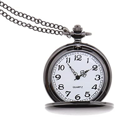 ECSiNG Vintage Quarz Taschenuhr Glatt Poliert Taschenuhr Klassische Taschenuhr mit Kette für Männer Frauen Geburtstag Jahrestag Tag Valentinstag
