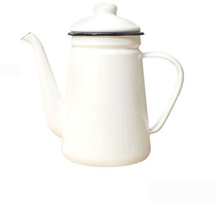 bricco latte Bollitore in ceramica domestica con coperchio Tazza di latte grande capacità in sei colori set piatti (Color : A)
