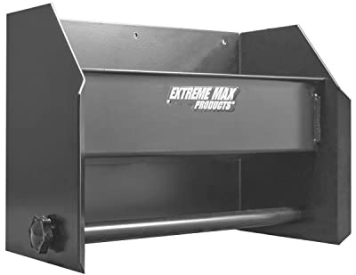 Extreme Max 5001.6122 Wall-Mount Aluminum Hand Cleaning Station Organizer for Enclosed Race Trailer, Shop, Garage, Storage - Black