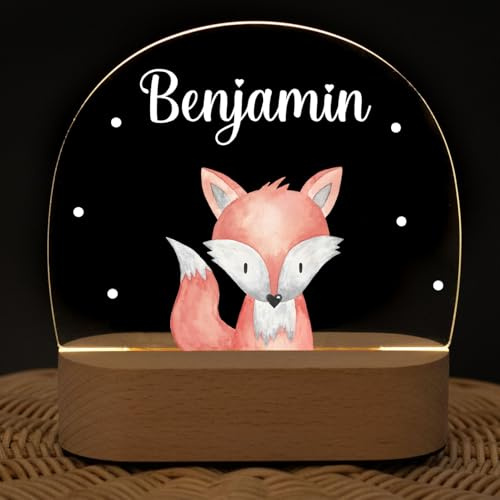 wunderwunsch - Personalisiertes Nachtlicht für Babys - Individuelle Nachttischlampe für Kinder - Personalisierte Geschenke Kinder - Babygeschenk - Geschenk zur Geburt