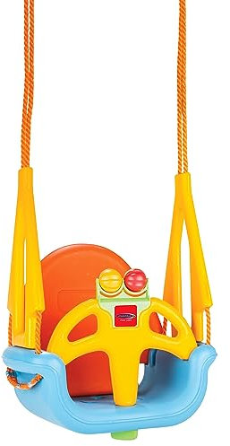 Kinderschaukel Grow with me 3in1 - Indoor- Outdoor geeignet, witterungsbeständiger Kunststoff, Sicherheitsbügel, Durch 4-fache Befestigung ist der Sitz kippsicher, Babyschaukel