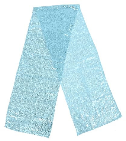 KICHOUSE Eleganter Tischläufer Aus Pailletten Dekorativer Tischbezug Sanftem Blau Für Hochzeit Party Und Festliche Anlässe Langlebigen Einsatz