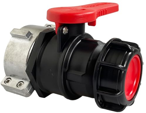 IBC Adapter Kugelhahn DN50 75mm IG auf S60x6 (60mm) AG, IBC Tank Zubehör Adapter Auslass Regelventil IBC Absperrhahn Ersatzkugelhahn Auslaufhahn Klappenhahn für IBC Container Wassertank (DN50 (75mm))