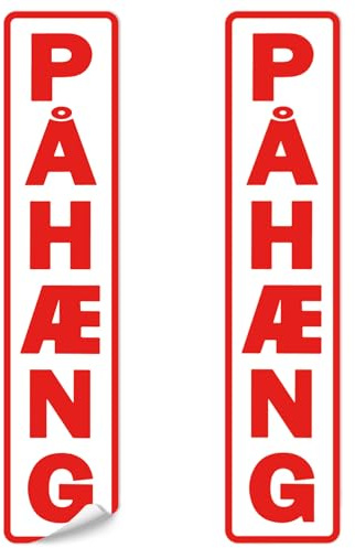 2x Pahaeng Aufkleber 6,4 x 30 cm für LKW Truck Zubehör Vorsicht Anhänger Hinweis Sticker wetterfest selbstklebend R223 (Rot)