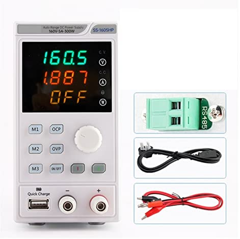 Fuente de alimentación CC Ajustable 80V 10A 300W LED Banco de Laboratorio Digital Fuente de alimentación estabilizada Fuente de alimentación Interruptor regulador de Voltaje(SS-1605HP)