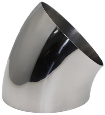 TUHBCX Motorräder Auspuffanlage Fitting Auto Motorrad Auspuff Schalldämpfer Geschweißtes Rohr Universal 45 Grad Edelstahl Winkelstück Sanitär Schweißrohr Schalldämpfer(57MM-1.5MM)