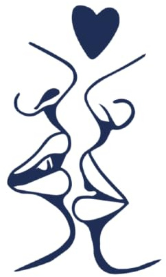 Tattwo.me – Temporäre Tattoos für Erwachsene und Kinder, hält 2 Wochen, wasserfest – Liebhaber – Pflanzliche Tinte – EU-Kosmetik-Zertifikat – (P0481)
