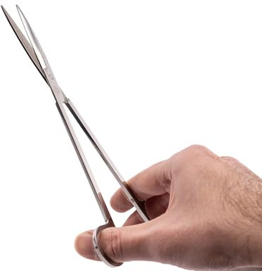 NatureHolic Scaping Scissors Straight Silver | 30 cm Aquascaping Schere | Gerade Spitze | Lange Pflanzenschere für Aquarium Pflanzen | Rostfreier Edelstahl | Präziser Rückschnitt