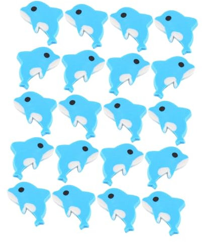 DIYEAH 20 Pièces Lot De Gommes Colorées Forme De Dauphin Pour Garçon Fille Gommes De Créatures Jouets Pour Anniversaire