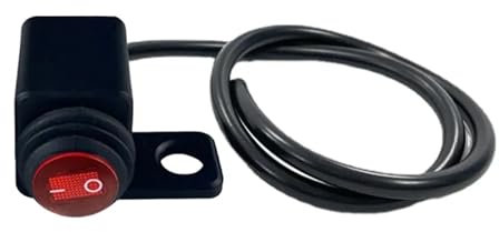 Interruptor para Manillar de Moto Espejo retrovisor de aleación de Aluminio para Motocicleta, Faro para Asiento, luz Intermitente Doble, Interruptor multifunción de dirección(Right 2 with Light)