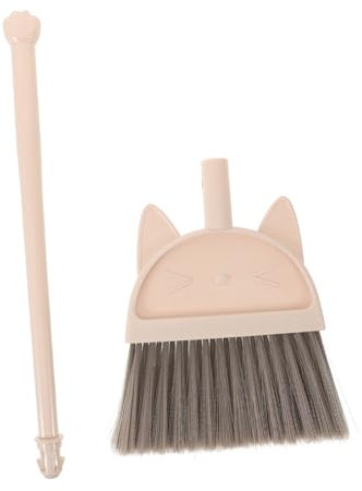 VALICLUD Escoba Infantil Escoba para Juegos de Limpieza diminuto Escoba para Escoba de Limpieza de Habitaciones Escoba de Barrer pequeño escobilla Escoba tamaño el plastico Beige