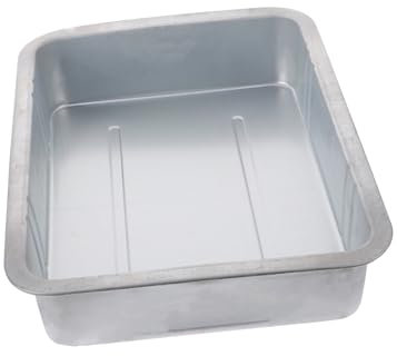 Cabilock Bandeja De Drenaje De Aceite De Acero Grande 10 l para Coche, Herramienta Práctica para Cárter De Aceite, Resistente Oxidación, Uso Taller y Mantenimiento Automotriz