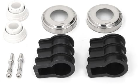 TOPINCN 304 Stainless Steel Pool Ladder Replacement Kit Pool Ladder Bumpers and Pool Ladder Escutcheon Plates, Pool Ladders Replacement for Inground Swimming Pools
