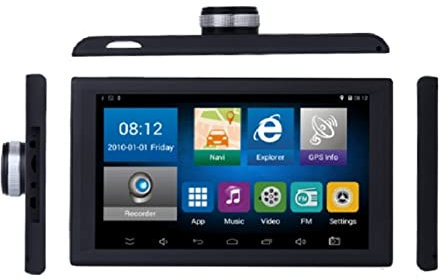 Navegador GPS para coche, Camión de coche de 9 pulgadas GPS Navegación 1GB / 16GB DVR Tableta de grabadora de video Av-in Soporta cámara de inversión con mapas gratuitos. Para coche, camión, autocarav