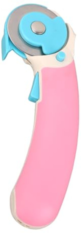 Hiraith Cortador de Tela Giratoria de 45 Mm, Cortador Giratorio, Ergonómico sin Deslizamiento con Bloqueo de Seguridad - Cuchillas de Acero de Alto Carbono SK5 para C