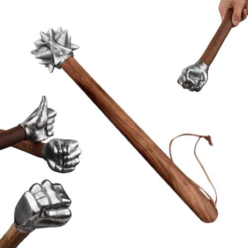 Stainless Steel Fist Shape Hammer, Decorative Fist Hammer, Suitable Hand Tools Hardware Tool, for Home Car Outdoor Camping Rose Wooden Handle Craft Hammers Decorative Ornament