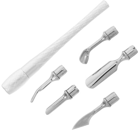FIXOSHEE Repousse-cuticules Outil Acier Inoxydable Coupe-cuticules Kit de Manucure pour Femmes Dissolvant de Vernis à Ongles Gel UV