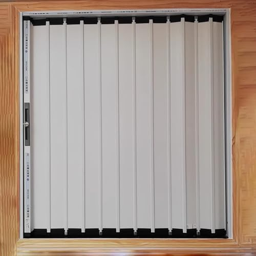 Generisch Akkordeon-Schiebetür, kleine Falttür, Akkordeon-Sichtschutzplatte, Trennwand aus Aluminium für die Außen-Akkordeontür für Schränke, Teleskop-Schiebetür für Lagerräume (70 x 91 cm)