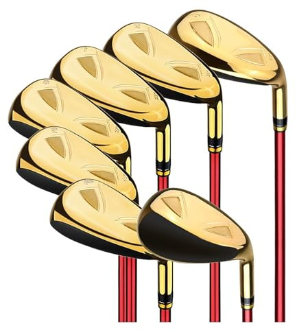 Golfklubbset för vuxna för män, nybörjarvänligt, 7 strykjärn med huvudskydd, perfekt för nya golfare