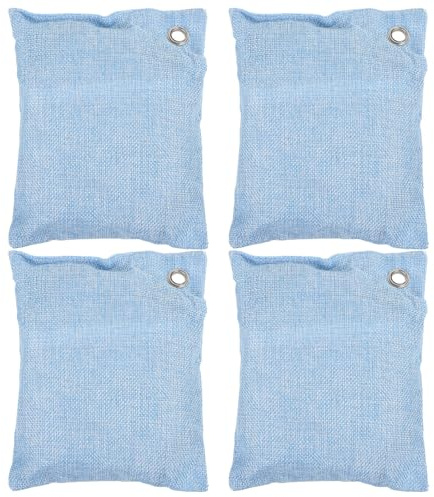 IMIKEYA Sacchetti di carbone attivo in bambù 4 pezzi deodoranti e assorbenti per armadi casa auto e scarpe purificatore d'aria naturale filtro a carbone attivo